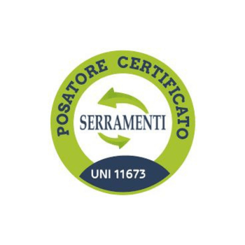 Logo UNI 11673 - posatore di infissi con certificazione